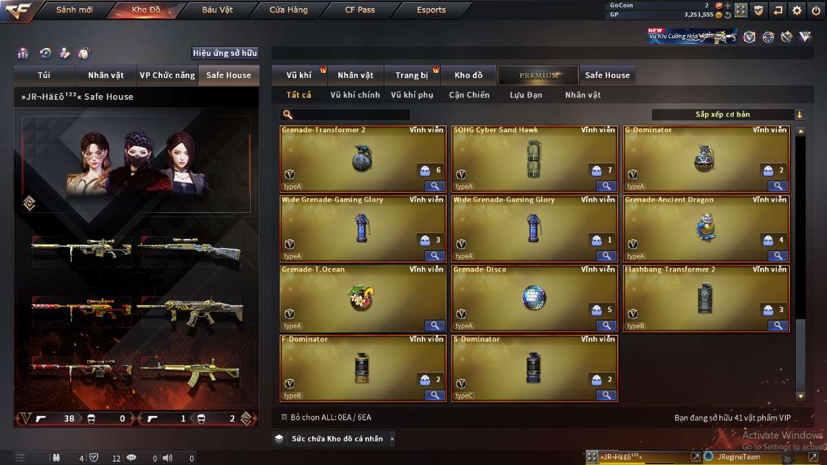 shop acc cf uy tin gia re